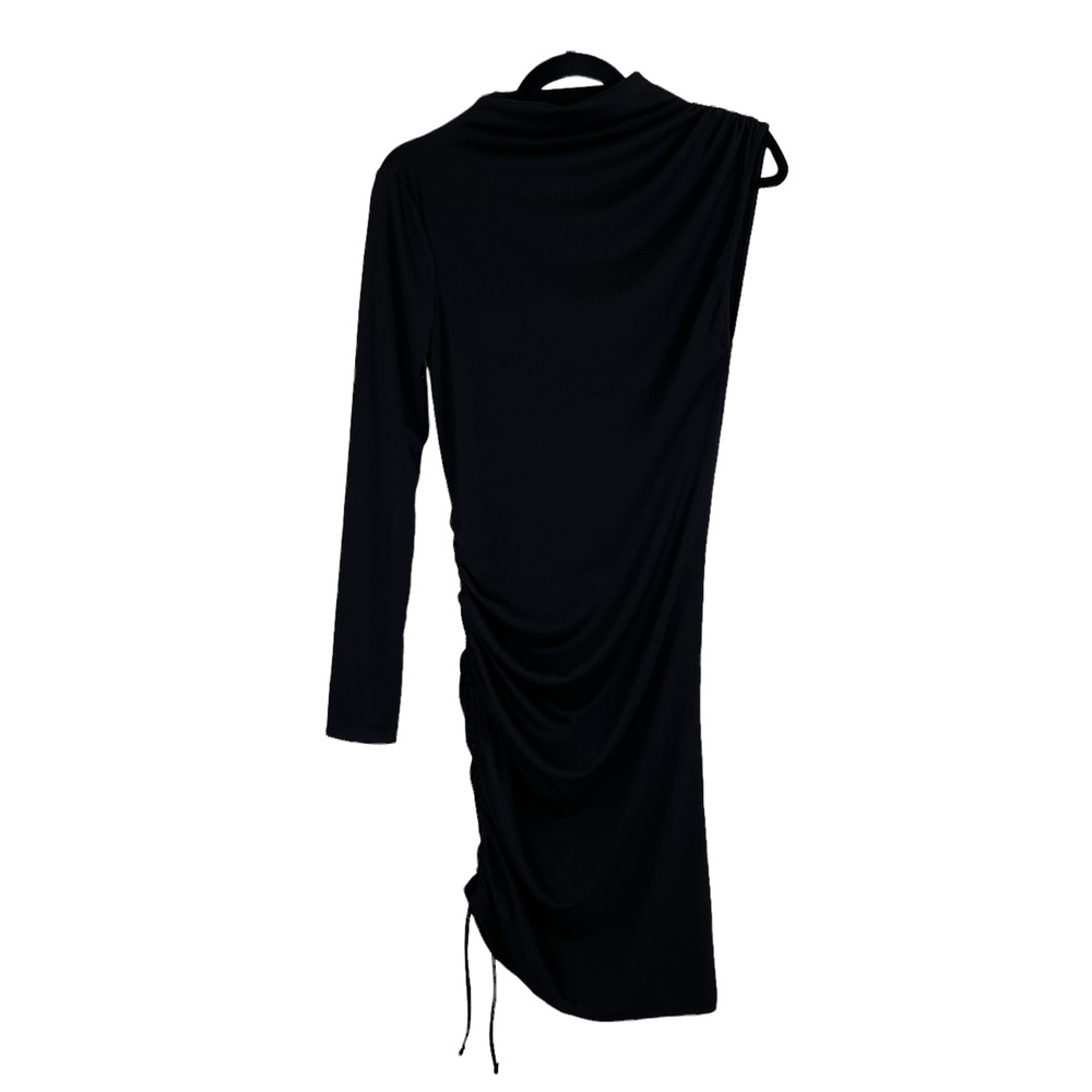 NWT Zara ASYMMETRICAL DRESS WITH RUCHING Size M